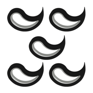 Juego de 5 Topes/Retenedores para puertas y ventanas -Negro- de Stoppy