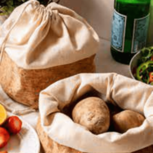 Saquitos Ordenación de algodón orgánico y corcho -Talla M- de Nuts