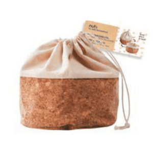 Saquitos Ordenación de algodón orgánico y corcho -Talla L- de Nuts